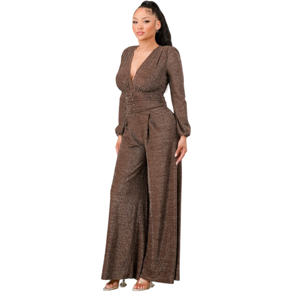 Luxe v neck jumpsuit