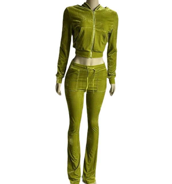 Soft and stretchy (Tall women friendly)Velour sets for tall women,long flared pants
