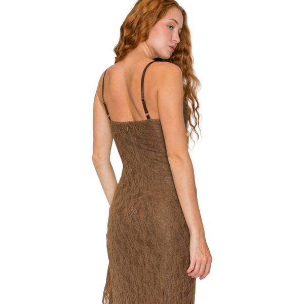 Gorgeous Brown Lacey dress