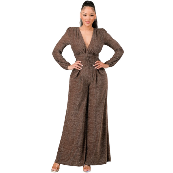 Luxe v neck jumpsuit