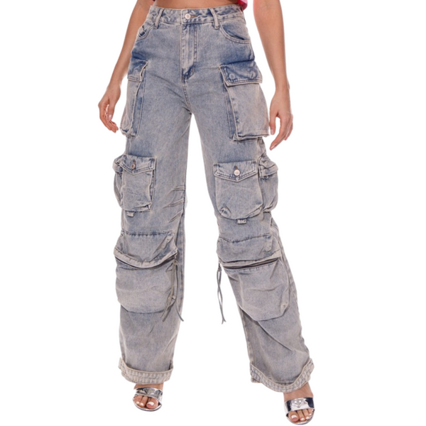 Denim Cargo jeans y2k women’s pants