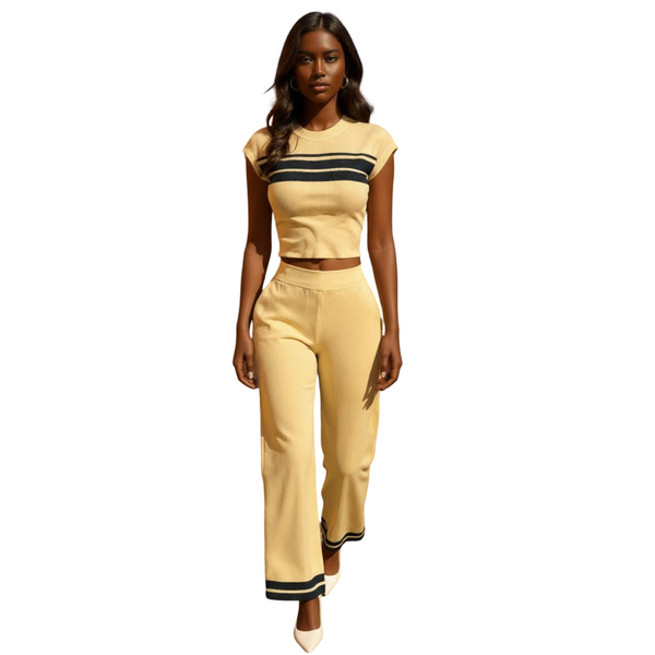 Two piece set soft knit set