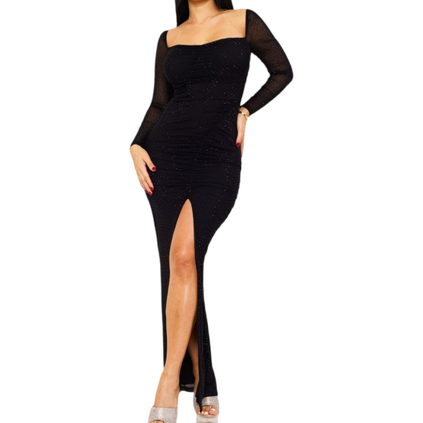 Rhinestone all over dress