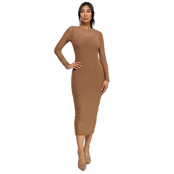 Rhinestones midi dress