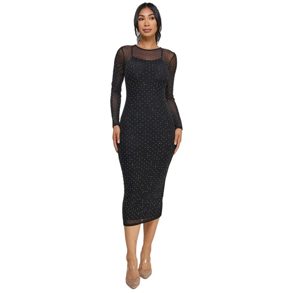 Rhinestones midi dress