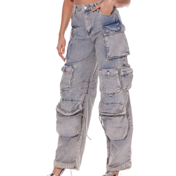Denim Cargo jeans y2k women’s pants