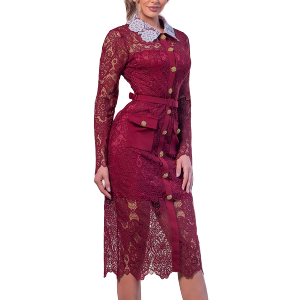 Old money Floral eyelets midi dress