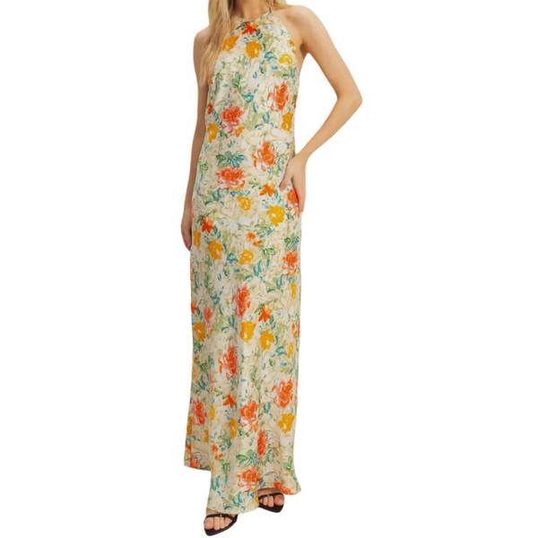 The perfect floral maxi dress halter neck