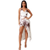 Halter side ruffle dress