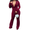 Collar and sleeves Fur jumpsuit