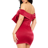 Valentine front bow mini dress