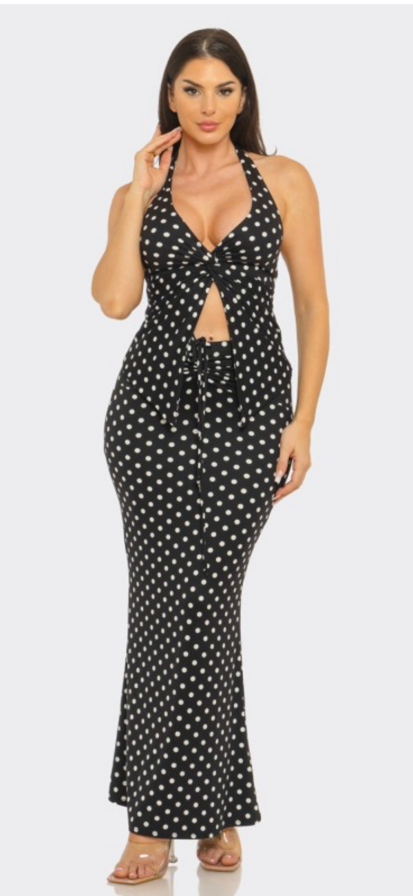 Polka dots cutest skirt set