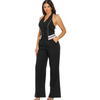 Collar jumpsuit (black and white)