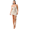 Mini dress goldy ruffle dress women’s wear formal cocktail dress