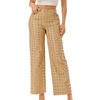 Front Studded faux leather pants