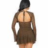 Lace Long sleeve mini skirt sets