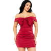 Valentine front bow mini dress