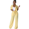 Ribbed Two piece set Cropped top and pants set