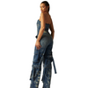 Streetwear style Cargo denim 2 pcs set