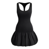 Sleeveless bubble hem black mini dress womenswear