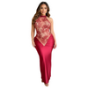 Bodycon silk maxi dress