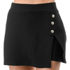 Stretchy black mini skort