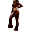 (Tall women friendly)Velour sets for tall women,long flared pants