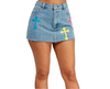 Bomb mini Skirts denim with crosses cute and stylish for women y2k