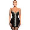 So Extra bandage dress rhinestones embellishments