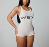 Ivory wet romper y2k for women