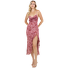 Chocolate Stunning Maxi printed mesh dress