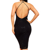 Backless mesh mini dress