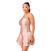 Glitter go out tube dress double layered(pink)