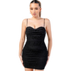 Pearly dress black elegant sleeveless dress