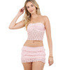 (Black only)Lace tube lace set
