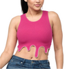 Hot pink top rhinestone top for women