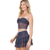 Cropped top ruffle mini skirt set