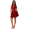 (Get one size up)Gorgeous little dress gold buttons casual