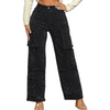 Rhinestones cargo pants black
