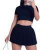 Cute set polo knitted women’s soft 2 piece set