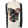 Jacquard lace corset top