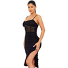 Glitter rhinestones underbust midi dress