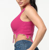 Hot pink top rhinestone top for women