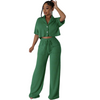 Ribbed Two piece set Cropped top and pants set
