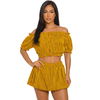 Mini Skort and off shoulder top two piece set