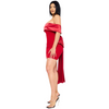 Off shoulder bow back mini dress