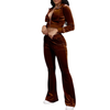 (Tall women friendly)Velour sets for tall women,long flared pants