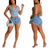 Butterfly denim set