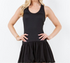 Sleeveless bubble hem black mini dress womenswear