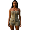 Strapless little romper (mocha )